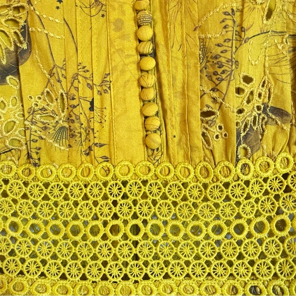 NWT ALLSAINTS Women’s Sia Demoir Broderie Dress Olive - US4 - Picture 7 of 13